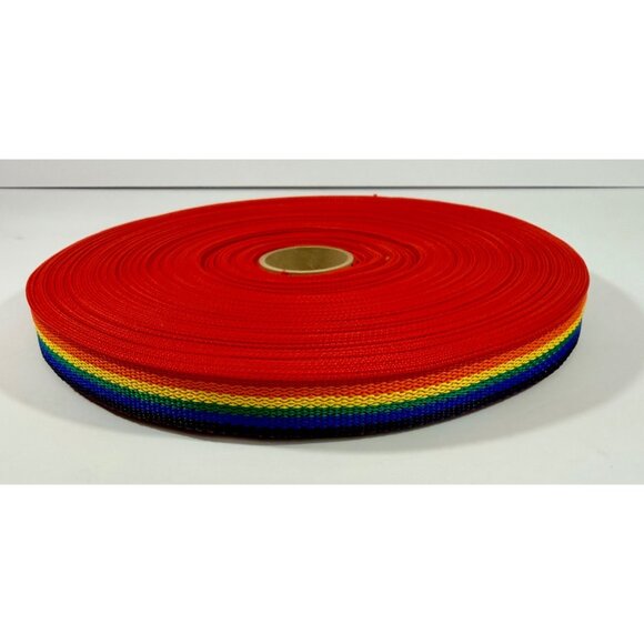 Rainbow Pride Webbing Roll 1 Inch 50 Yards Heavy Duty Strapping Belt Crafting Se - Picture 8 of 8